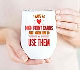 Humorous Gift Idea Humorous Bridge Player Gift - 'i Have 24 High Point Cards' with Sarcasm Quote - for Poker Lovers -% Cotton, Unisex 12 Oz White Stainless Steel Tumbler