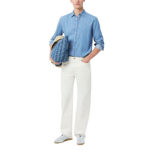 Lacoste Men's Regular Fit Lightweight Denim Shirt4