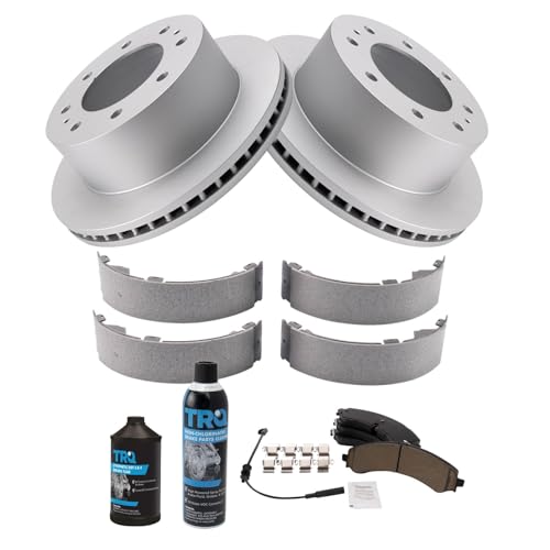 Image of TRQ Rear Brake Pad & Rotor Kit Compatible with 2020-2022 Chevrolet 2020-2022 GMC