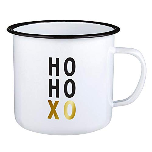 Santa Barbara Design Studio SIPS Drinkware Enamel Mug, 24-Ounce, HO HO XO
