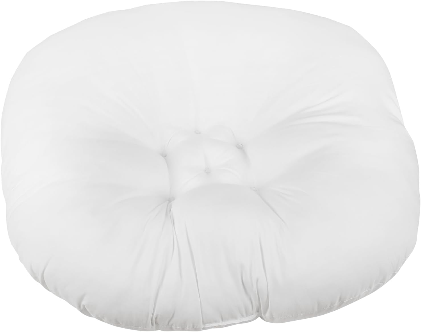 Cotton Newborn Lounger Cover, Removable Cover with Hidden Zipper Soft Baby Lounger Cover Round Lounger Slipcover for Infant Lounger Pillow (Only Cover) (Filler)