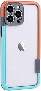 جراب حماية للفريم مع واقي عدسة من البولي يوريثين الحراري من Next Store متوافق مع iPhone 13 Pro ، مقاوم للصدمات والخدوش، تصميم نحيف وأنيق، حماية شاملة للكاميرا . (برتقالي * ازرق)