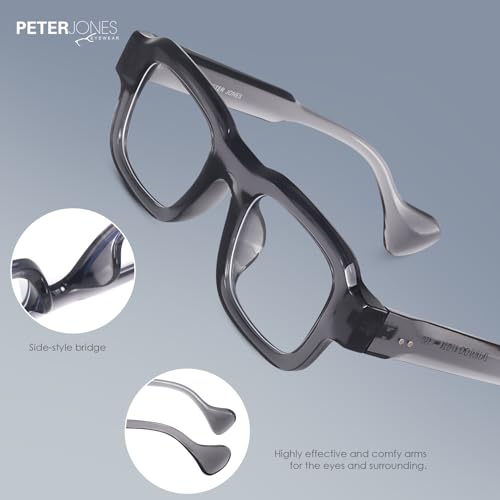 Image of Peter Jones Lenses Unisex Broad Frame Square UV /UB Protected Non-Polarized Sunglasses Medium (3809)