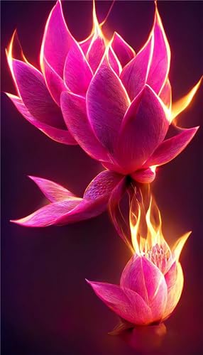 Broderie Diamant Painting Lotus Pourpre pour Sublimer Votre Salon Moderne