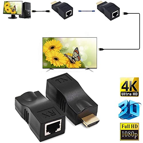 Image of NEXSA HDMI Extender Over Cat5e Cat6 RJ45 Network Cable Repeater