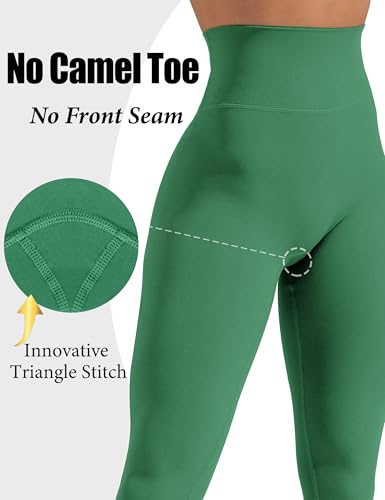 Olmlmt No Front Seam Workout Leggings for Women Tummy Control Butt Lifting Leggings Buttery Soft Gym Yoga Pants