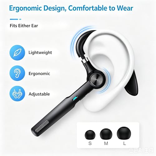 Auricular Bluetooth In Ear MOCANIO Negro V5.1 miniatura 5