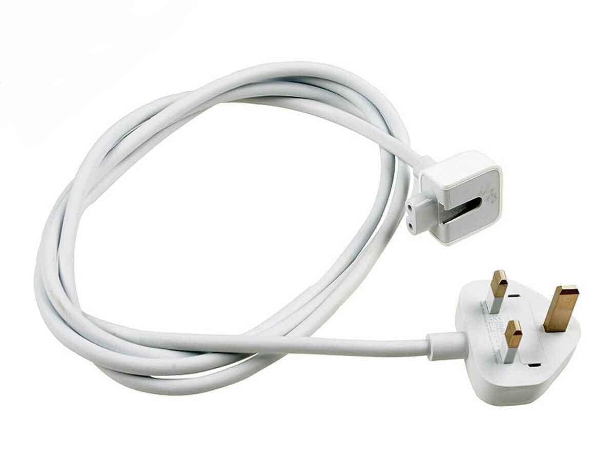 UK Power 3 prong Adapter Extension cable leader for Apple MacBook Air mac Pro Mag safe