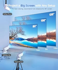Magcubic Mini Projector with WiFi 6 and Bluetooth 5.4, Portable Projector 4K Support, 5W Soundbase Speaker, Auto Vertical Keystone 180°Rotatable Smart Proyector for Movie Home Outdoor — photo 4 of 6