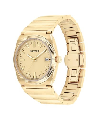 Movado Heritage Ondoplan Men's Luxury Quartz Watch - Swiss Movement, Stainless Steel Bracelet, Water Resistance 50 Meters (5ATM) - Classic Timepiece - Gift for Him - 36mm2