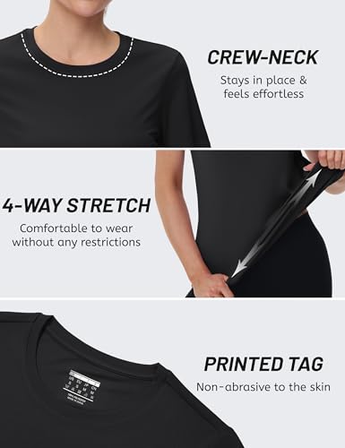 TACVASEN Women's Short Sleeve Workout Shirts UPF 50+ Sun Protection Quick Dry Athletic Tops for Running Gym Tee - Image 6