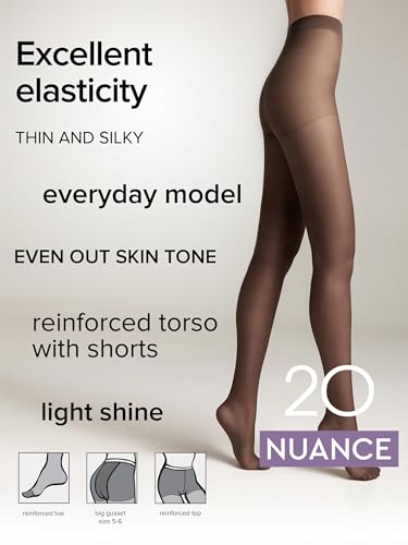 Image of Conte Nuance 20 Denier Sheer Pantyhose for Women, Nylon Tights