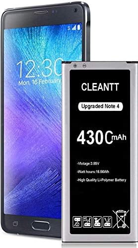 Galaxy Note 4 Battery,2023 Upgraded 4300mAh Li-Polymer Replacement Battery for Samsung Galaxy Note 4 N910, N910U 4G LTE, N910V(Verizon), N910T(T-Mobile), N910A(AT&T), N910P(Sprint)