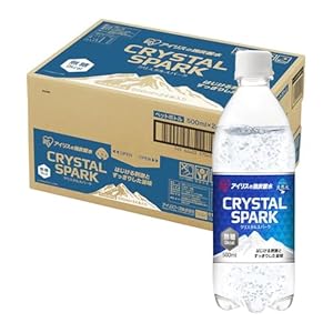 アイリスオーヤマ CRYSTAL SPARK（クリスタルスパーク) 炭酸水 500ml×24本 1,050円（43.8/本）、レモンフレーバー 1,079円（45円/本）！プライム会員は送料無料！