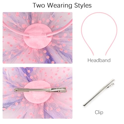 image for Uintoon Fascinators Hats for Women Tea Party Vintage Hat Fascinator He