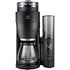 Melitta Cafetière à Filtre AromaFresh Glass Pro X Noire, avec Moulin à grains Intégré & Verseuse Isotherme, Double Fonction Minuteur, capacité 10 tasses, modèle 1030-02