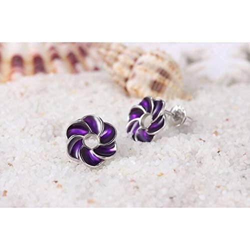 Pendientes de mujer plata ley 925 joyería de señora pendientes de botón cristal 3