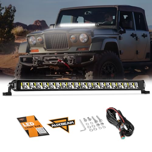 Auxbeam 52 Inch LED Light Bar 350W 31500LM Anti-Glare Offroad LED Driving Light Dual Row Offroad Flood Driving Beam Auxiliary Work Light for Truck ATV UTV SUV Boat 4x4 Jeep 52 In Dual Row Li