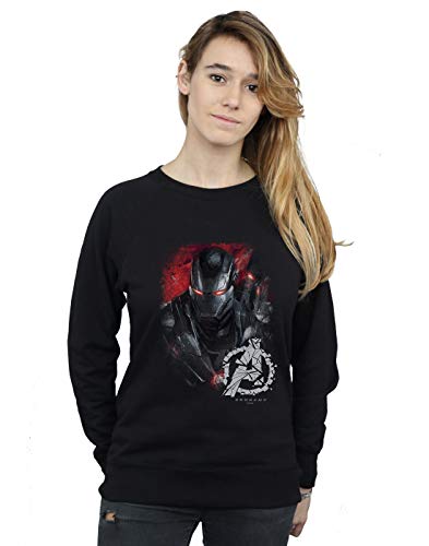 Marvel Women's Avengers Endgame War Machine Brushed Sweatshirt Black Large