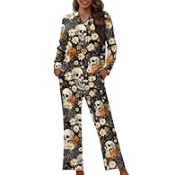 Pajamas Set: This women's pajama set includes a cozy V-neck long-sleeve top and a pair of long pants with pockets. With soft fabric and classic style, it is a perfect gift for yourself, wife, mother, daughter or friend. Ideal for spring, fall, and wi...