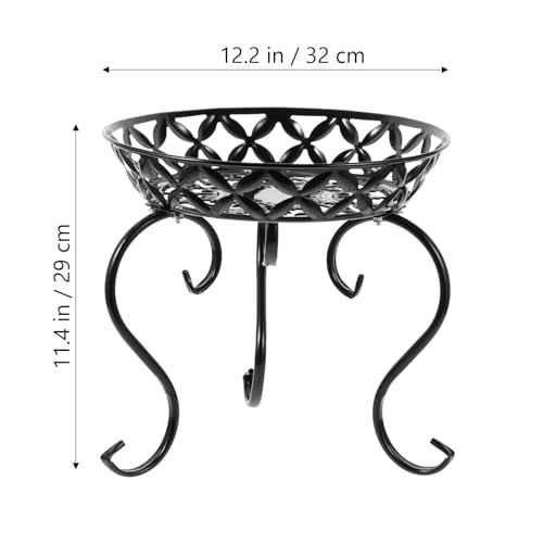 Support plantes fer noir intérieur stable pour grand pot - 3
