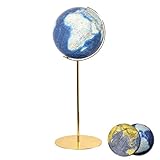 Columbus Verlag24 40 76 - Globo Luminoso con trípode metálico (40 x 40 cm, Duo Azzurro)