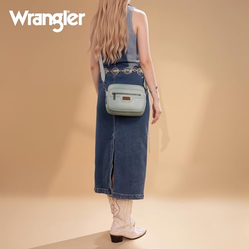 Image of Wrangler Crossbody Bag for Women Multi Pocket Crossover Bag Shoulder Pursea with Adjustable Strap