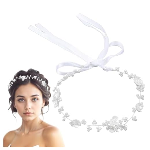 Accesorios para el cabello, 1 pieza de diadema de flores de perlas para novia, accesorio para el cabello para mujer, accesorio para el cabello para fiesta de cumpleaños, primera comunión, boda