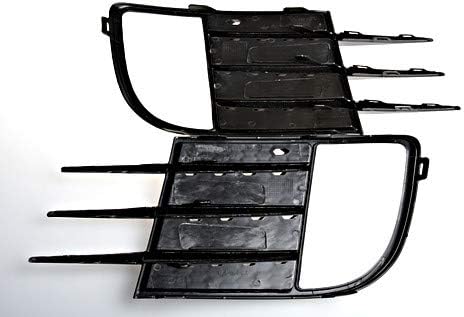Front Bumper Fog Light Grills PAIR compatible with VW Golf Mk6 GTI 2009-2013