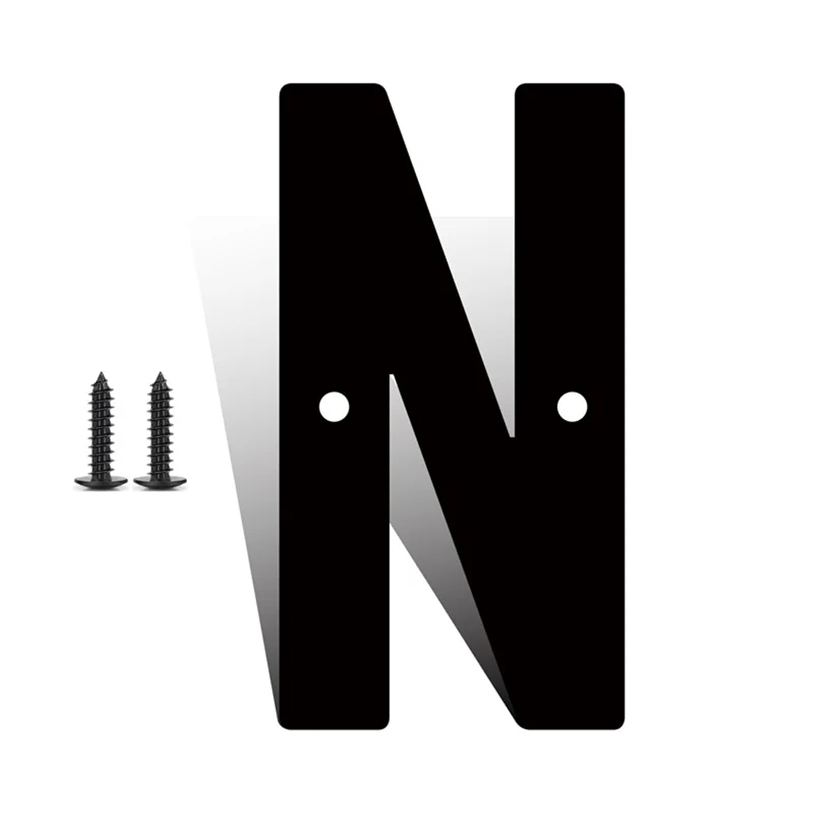 3/4/5/6/7/8 Inch Modern Iron House Numbers with Screws Black Iron Door Number and Letters 3D Address Numbers Exterior Decorative for Outside House Apartment Yard Mail Box Post Street(N,5inch)