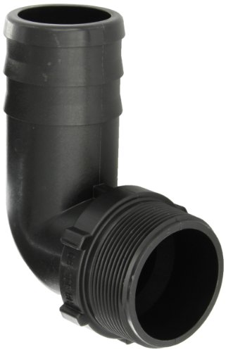 Banjo HB300-90 Polypropylene Hose Fitting, 90 Degree Elbow, 3 NPT Male x 3 Barbed