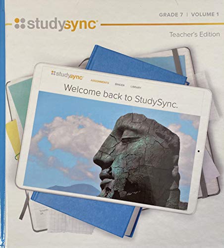 StudySync, Teacher's Edition, Grade 7 Volume 1,... 1949739244 Book Cover