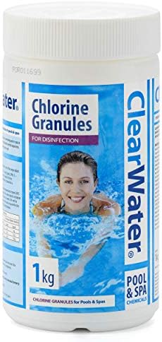 Clearwater CH0010 Chlorine Granules for Hot Tub Spa and Swimming Pool Water Treatment for Rapid Disinfecting and Cleaning, 1 kg