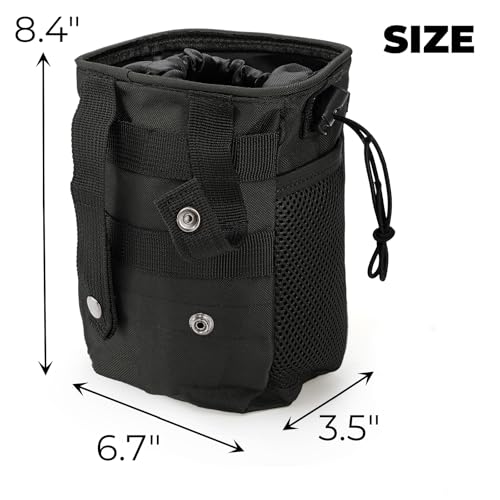 Image of Hiceeden 3 Pcs Tactical Molle Dump Pouch, Drawstring Dump Bag Magazine Ammo Pouch, Military Utility Belt Pouch for Outdoor, Camping, Traveling, Sport