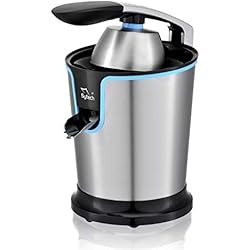 exprimidor electrico de brazo, 160w, acero inox, azul (sytech)