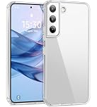 USLAI Case for Samsung Galaxy S22 5G, Anti-Yellowing, Crystal Clear Back, Shockproof & Military‑Grade Drop Protection - Transparent