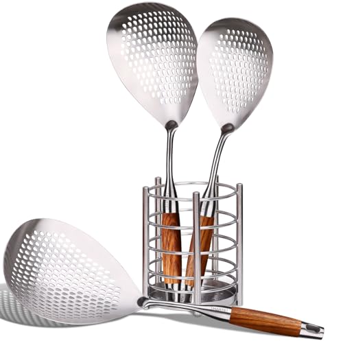 MARTE Skimmer Slotted Spoon Set (4): stainless steel strainers