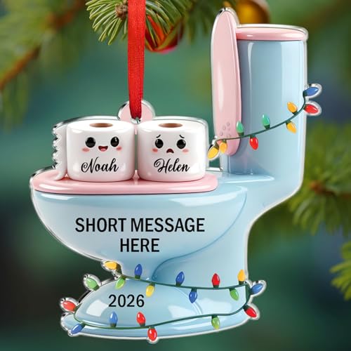 Personalized Toilet Paper Acrylic Christmas Ornament