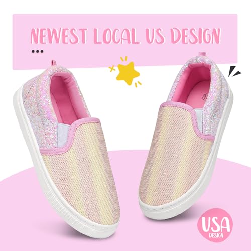 Image of K KomForme Boys & Girls Slip on Shoes, Toddler Canvas Walking Shoes | Lightweight, Comfortable