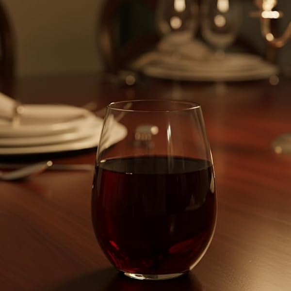 Improved Design of Our 2017 New York Times Best Stemless Glass – Set of 4 European-Made Stemless Wine Glasses, Reinforced Base for Added Stability & Premium Feel, Dishwasher-Safe, Lead-Free, 17 oz. by Ravenscroft - Used condition - Image 7