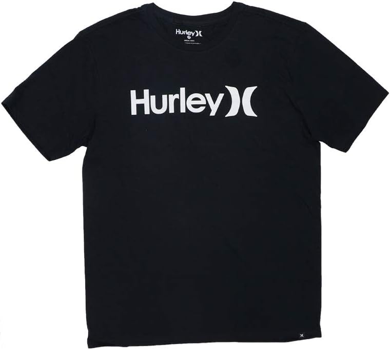 Hurley Men's Premium One and Only Solid Short Sleeve T-Shirt Small Black/(White)