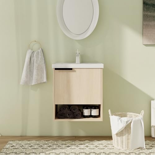 20" Bathroom Vanity with Sink, 20 Inch Floating Bathroom Vanity