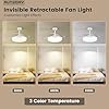 AUTODAY Ventilador de techo con luz lámpara LED 36W,diámetro 108cm aspas retráctiles iInvisible,Motor DC silencioso,mando a distancia,y 6 velocidades,memoria,106 Ceiling fan with light #1