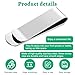 Andibro 20 Pack Stainless Steel Money Clip, Silver Slim Metal Cash Clip Credit Card Holder Minimalist Front Pocket Wallet for Men