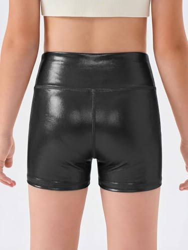 Image of Haloumoning Girls Athletic Shorts Kids High Waisted Yoga Dance Biker Shorts Comfy Gymnastics Shorts 5-14Y