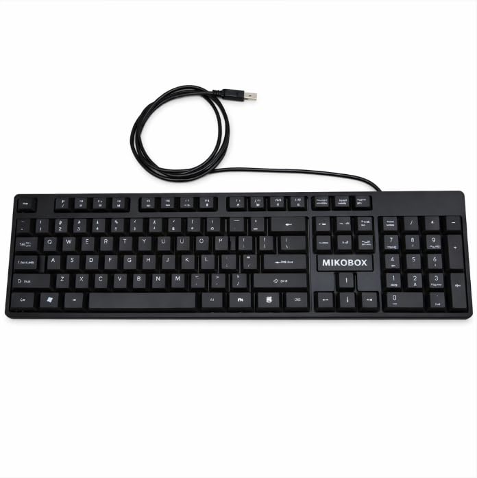 Computer Keyboards, Wired Keyboard with Numeric Keypad, Standard Layout Keyboard for Desktop Laptop Office Use