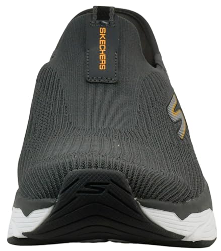 Skechers Men's Max Cushioning Elite Advantageous Slip-On Sneaker, Charcoal/Orange, 11.5 M US