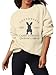 Ykomow Happy Easter Sweatshirt Women Long Sleeve Cute Bunny Rabbit Graphic Tees Pullover (XL, A-Cream)