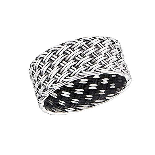 Fantasy Forge Basket Weave Ring in Stainless Steel