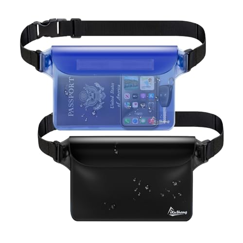 iKuShang Waterproof Fanny Pack, Waterproof Pouch Bags for Phone Passport Wallet Purse, Floating & Submersible Dry Bags for Travel Beach Swimming Kayaking Boating Cruise Accessories iKuShang Waterproof Fanny Pack, Waterproof Pouch Bags for Phone Passport Wallet Purse, Floating & Submersible Dry Bags for Travel Beach Swimming Kayaking Boating Cruise Accessories